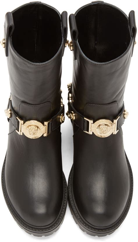 versace medusa schuhe|Versace Medusa boots.